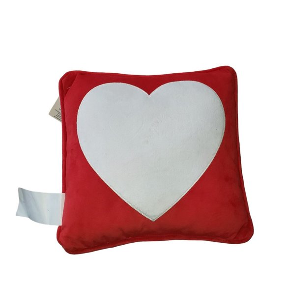 Celebrate Valentine 14" Square Reversible Red/White Heart PIllow - Picture 5 of 7